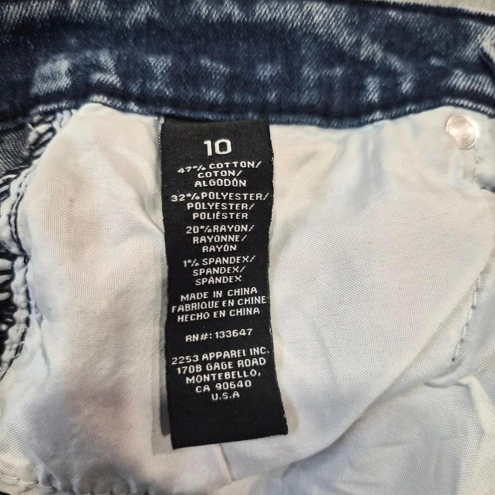 Project Civility Boys Acid Wash Straight Leg Stretch Jeans Size 10 - Picture 4 of 4